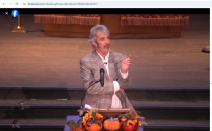 Pastor preaching from the pulpit
